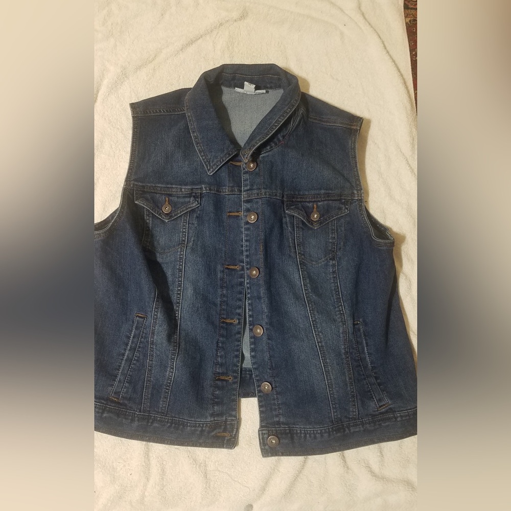 Style & Co denim vest size xxl